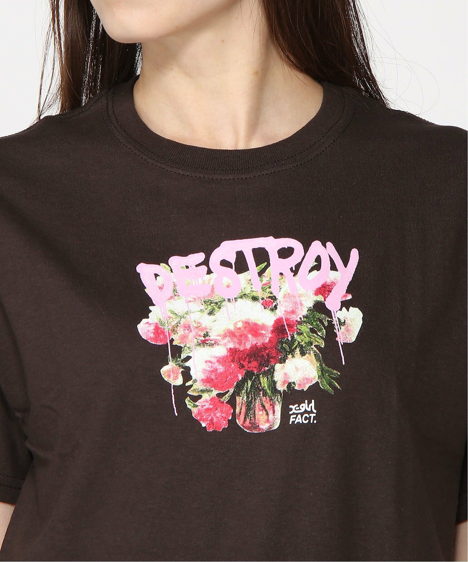 X-Girl x FACT - FLOWER S/S TEE Tシャツ X-girl